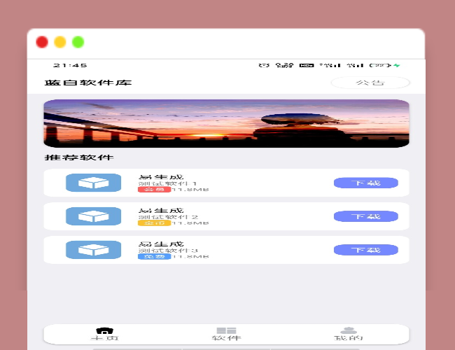 最新2024蓝白软件库iappv3源码 | 内置下载软件