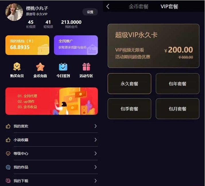 知识付费短视频系统 视频知识付费源码 附带小说系统插图2