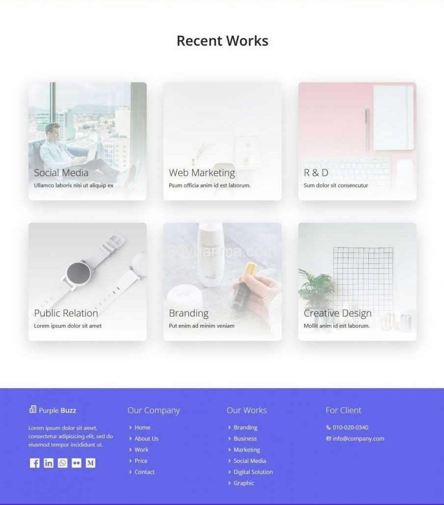 Html+CSS3紫色数字技术服务响应式网页模板插图2
