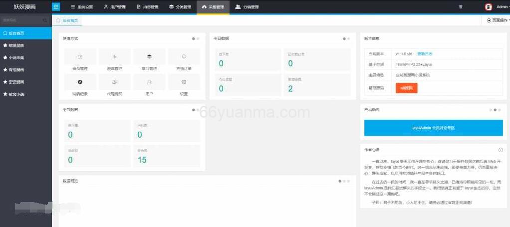 TP框架闲云爽歪歪漫画系统网站源码插图3