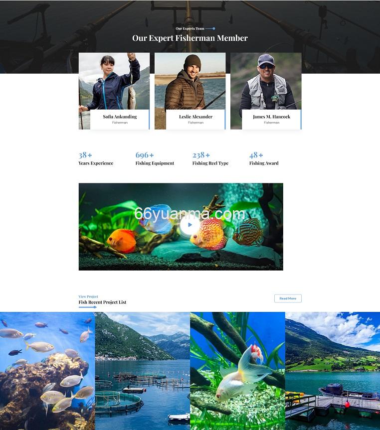 鱼类养殖技术服务公司网站HTML5模板源码插图2
