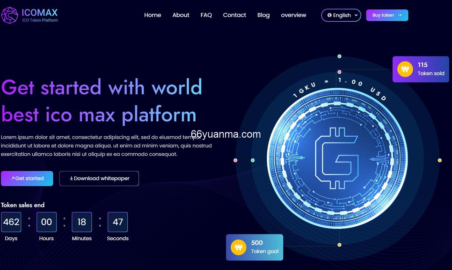 区块链虚拟币代币销售拍卖平台 加密货币全方位数字资产交易平台