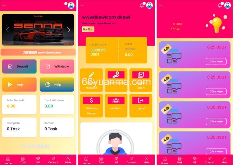 海外广告奖励投资理财源码 附详细安装教程插图